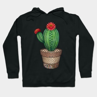 Flowering Cactus zentangle Hoodie